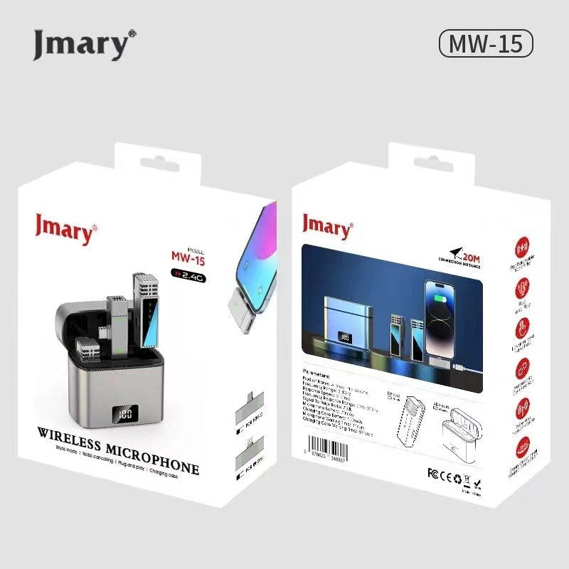 Jmary MW-15 2.4G IPHONE Dual Wireless Microphone