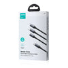 JOYROOM SA21-1T3 30W 3-in-1 Type-C to L+C+M Speedy Series Fast Charging Cable 1.2M Black