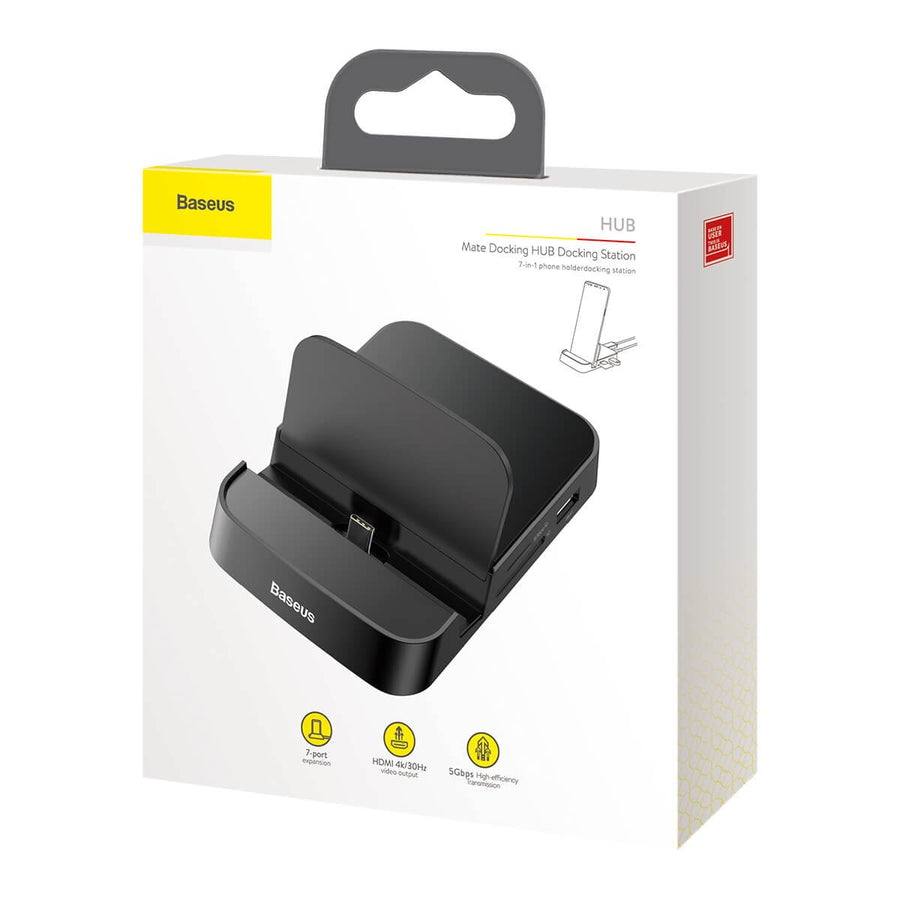 Baseus Mate Dock: Type-C HUB Station (Black)