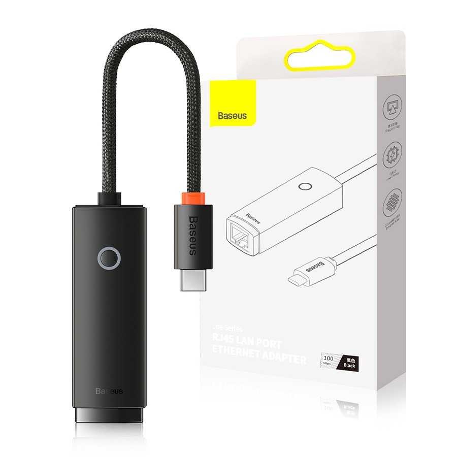 Baseus Lite Series Type-C to RJ45 Ethernet Adapter - High-Speed LAN Connectivity