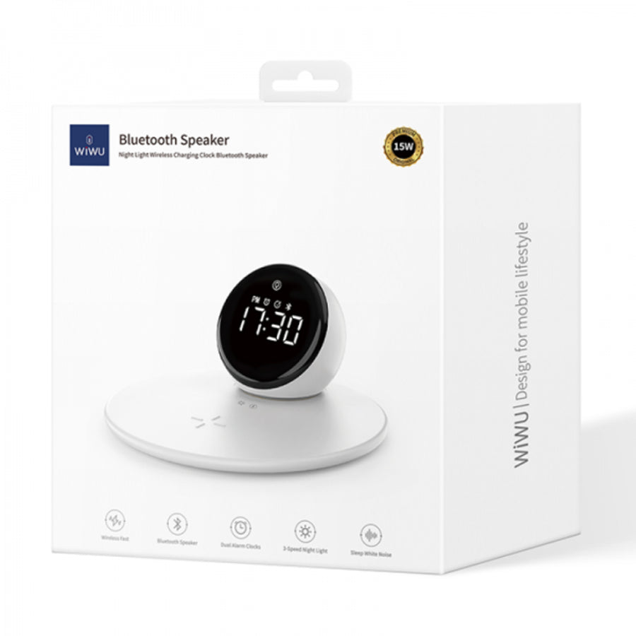 WIWU Wi-W017 Cable Less with Clock & Bluetooth speaker