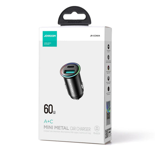 Mini Metal Car Charger 60W A+C JOYROOM JR-CCN04 A+C