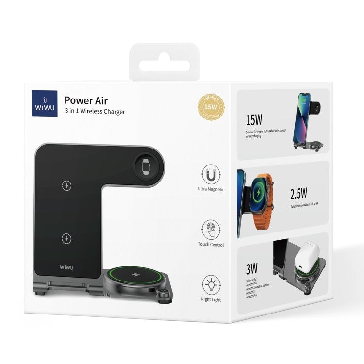 Wiwu Wi-W005 3-in-1 Wireless Charger