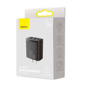 Baseus Compact Quick Charger 2U+C 30W - US Black