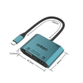 ONTEN 3 in 1 USB-C to HDMI+VGA Adapter HDMI