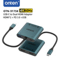 ONTEN 4 in 1 Type-C to Dual HDMI Adapter