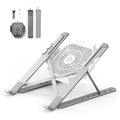 JF-055A1 Laptop Stand with Cooling Fan - 6-Speed Adjustment, Foldable and Portable Design