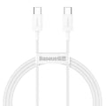 Baseus Data Cable USB-C to USB-C 100W 2m Gem Fast-Charging Moon White P10373000211-01