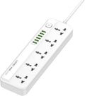 LDNIO SC5614 Fast Charging Power Strip - 5 Universal Outlets, 6 USB Ports, 2M Power Cord Extension Socket