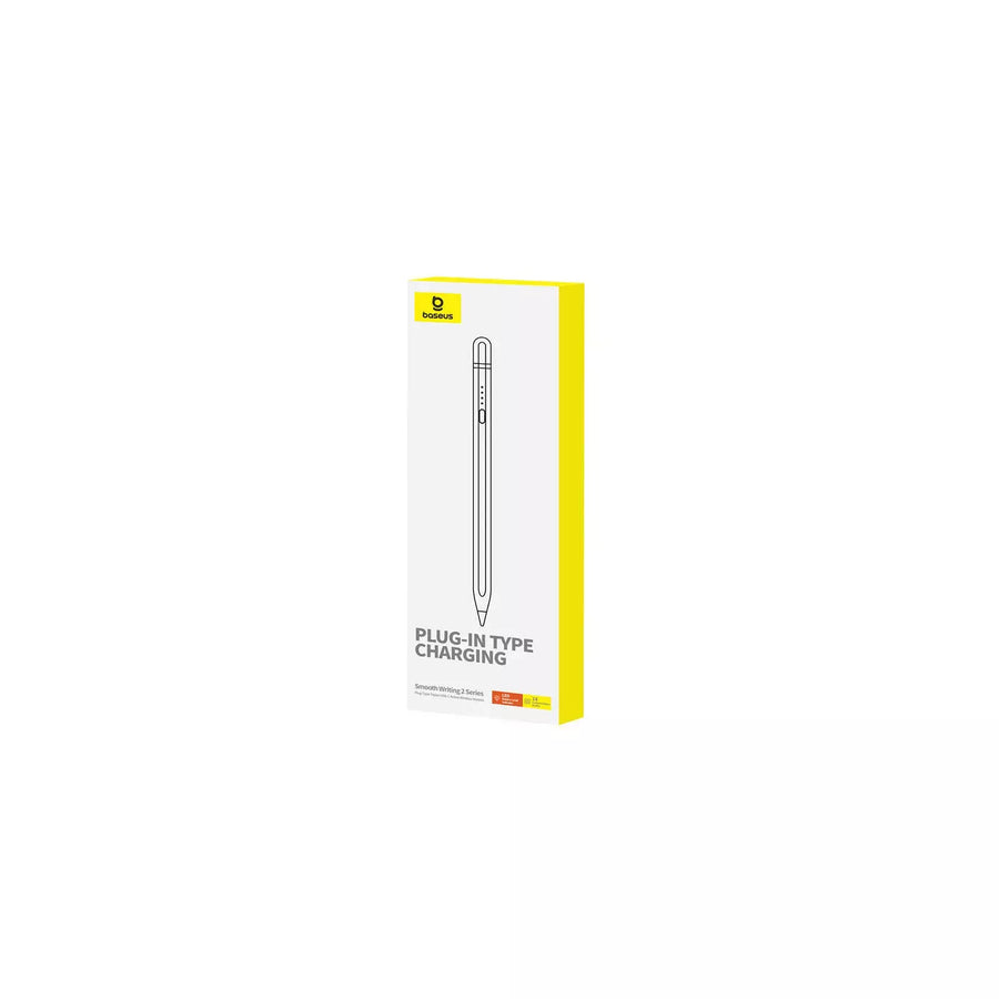 Baseus Smooth Writing 2 Series Plug-Type Stylus USB-C Active Wireless Version, Moon White (With USB-A to USB-C cable and active pen tip) P80015806211-00