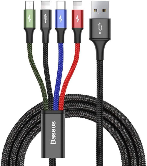 Baseus Fast 4-in-1 Cable - iP(2)+Type-C+Micro