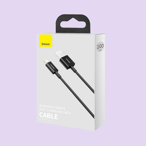 Baseus Data Cable USB to iP 2.4A 1m Superior Series Fast Charging Black CALYS-A01