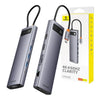 Baseus Metal Gleam Series 11-Port HUB Space Grey（Type-C to HDMI4K@60Hz*1+VGA*1+USB3.0*3+USB2.0*1+PD*1+RJ45*1+SD/TF*1+3.5mm*1)