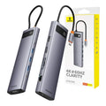 Baseus Metal Gleam Series 11-Port HUB Space Grey（Type-C to HDMI4K@60Hz*1+VGA*1+USB3.0*3+USB2.0*1+PD*1+RJ45*1+SD/TF*1+3.5mm*1)