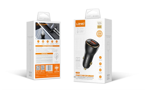 LDNIO C103 60W PD+QC Car Charger