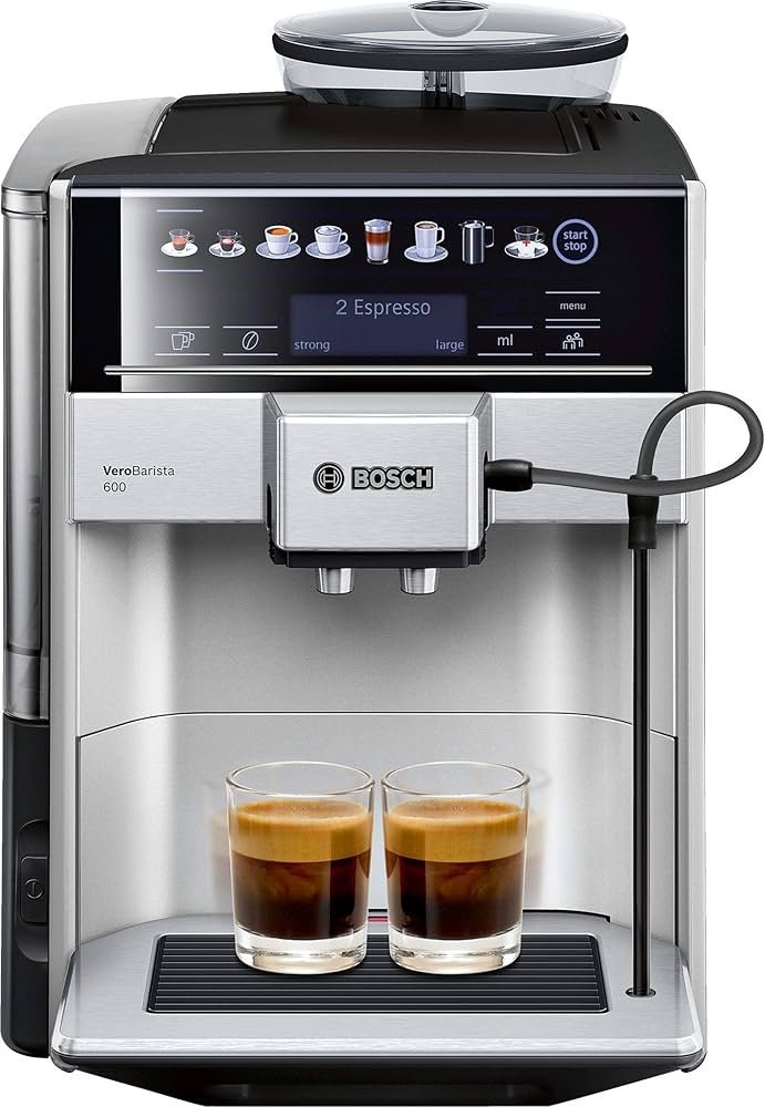 Bosch Fully Automatic Coffee Machine Vero Barista 600, Silver/Black, Tis65621GB
