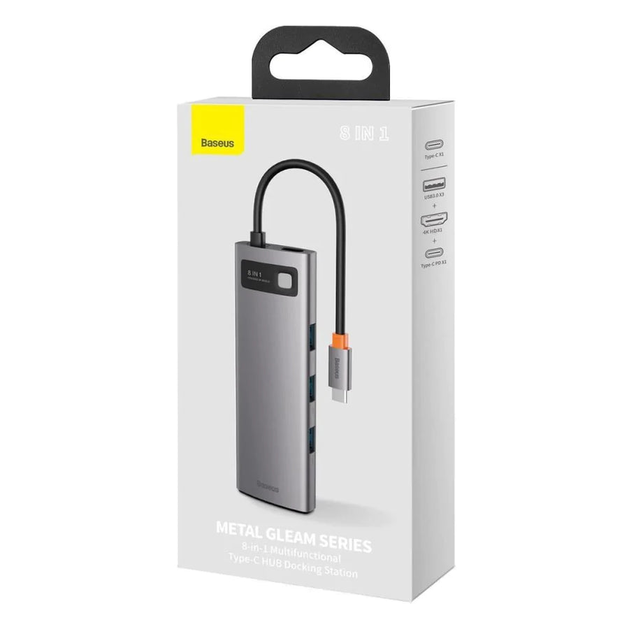 Baseus 8-in-1 HUB Docking Station Gray