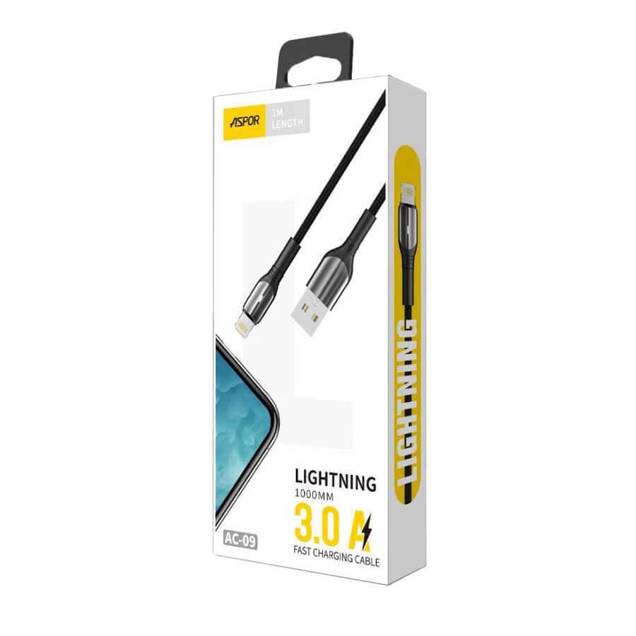 ASPOR FAST CHARGING AC-09 3.0A iPhone Cable