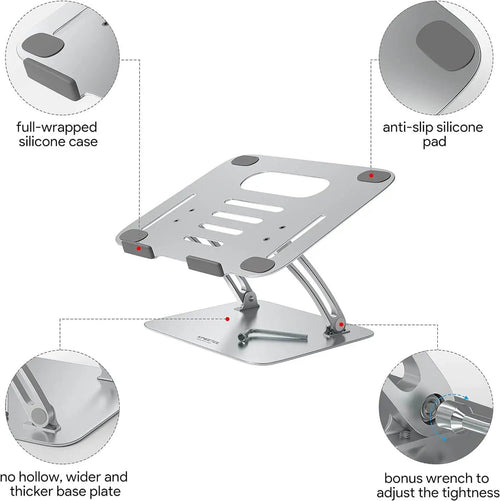 J21 Aluminum Alloy Laptop Stand - Multi-Angle Adjustable