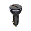LDNIO C102 160W 3-in-1 Car Charger Dual PD Type-C 3 Ports