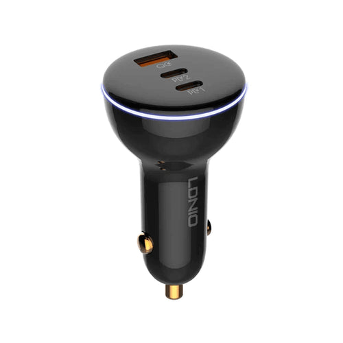 LDNIO C102 160W 3-in-1 Car Charger Dual PD Type-C 3 Ports