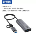 ONTEN 2 in 1 (USB-C+USB 3.0) Hub to USB