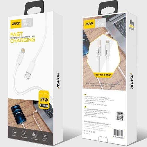 ASPOR A109PD 27W USB-C to Lightning Cable