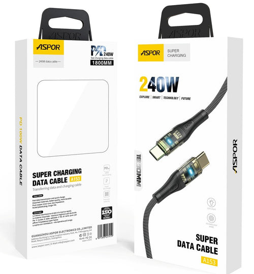Aspor A153 Type-C to Type-C PD Fast Charging Cable