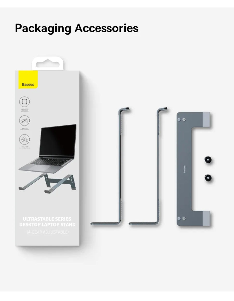 Baseus UltraStable Laptop Stand 4-Gear Adjustable Space Grey