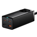 Baseus GaN3 Pro Desktop Powerstrip AC+2U+2C 65W - EU Black with Free Xiaobai Fast Charging Cable