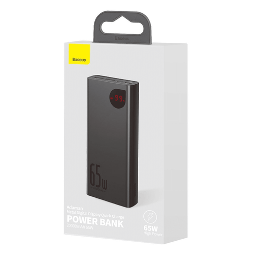 Baseus 20000mAh 65W Metal Power Bank - Black