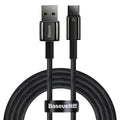 Baseus Tungsten USB to Type-C 100W 2M - Gold Fast Charging Data Cable (Black)