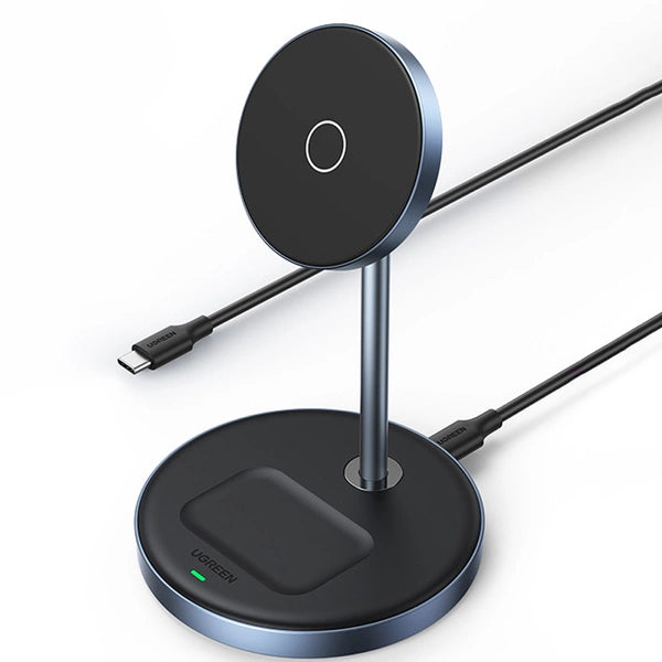 UGREEN CD317 MagSafe 2in1 Wireless Charging Station – Black 90668