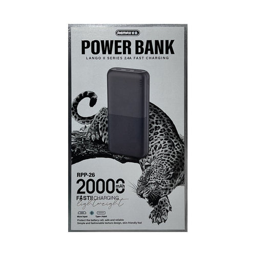 Lango II Series 2.4A Power Bank Black