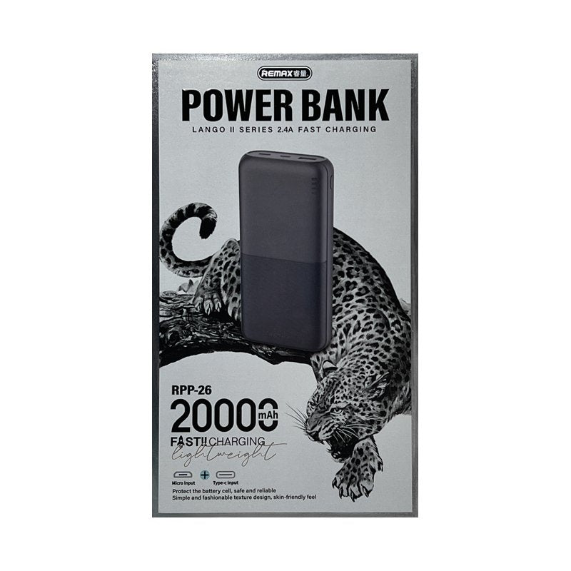 Lango II Series 2.4A Power Bank Black