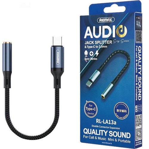 Remax RL-LA13a Audio Jack Splitter: 3.5AUX to Type-C