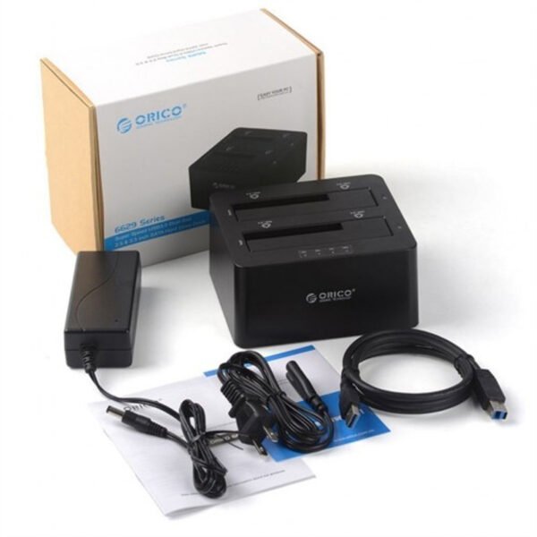 ORICO 6629US3-C 2 Bay SATA to USB3.0 External Hard Drive Docking Station with Duplicator/Clone Function