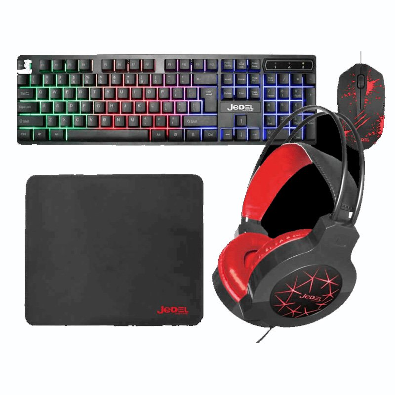 Jedel CP-01 Guardian 4-in-1 RGB LED Gaming Bundle