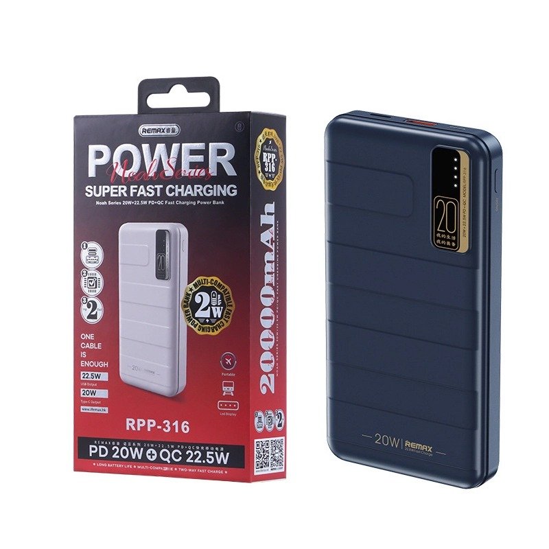 REMAX RPP-316 20000mAh Noah Series Power Bank