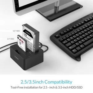 ORICO 6629US3-C 2 Bay SATA to USB3.0 External Hard Drive Docking Station with Duplicator/Clone Function