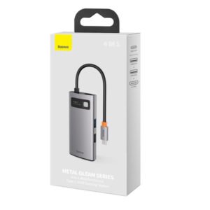 4-in-1 Metal HUB Docking Station Gray