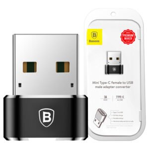 Baseus Type-C Female to USB Male Converter - Black