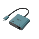 ONTEN USB-C to VGA Adapter with RJ45(100M) UC289