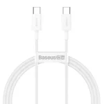 Baseus Data Cable USB-C to USB-C 100W 2m Gem Fast-Charging Moon White P10373000211-01