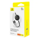 Baseus Free2Draw Retractable Crystal Fast Charging Data Cable Type-C to M+L+C 100W 1.1m Cluster Black P10368700111-04