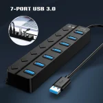 7-Port USB 3.0 Hub with Switch