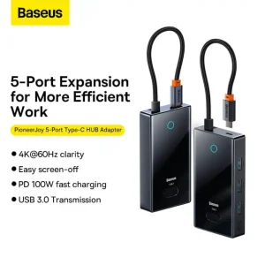Baseus 5-in-1 Type-C HUB (4K HDMI, USB 3.0, PD)