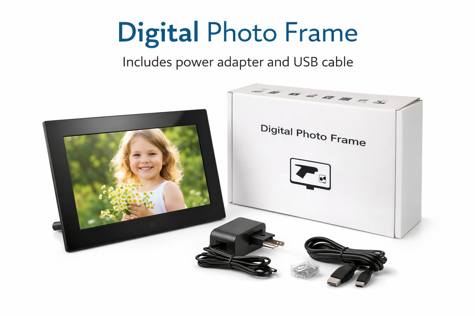 10 Inch Digital Photo Frame with USB & Memory Card Support